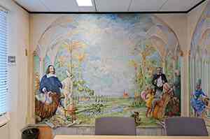 Kunsttoepassing bij een bedrijf door Therese van Gelder