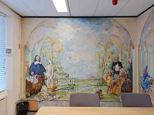 Kunsttoepassing bij een bedrijf door Therese van Gelder