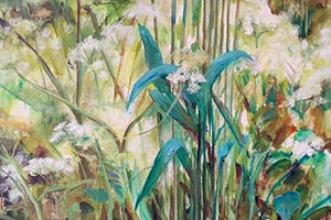 Korenbloemen – olie en acryl op doek – 40 x 30 cm